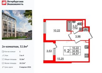 Продажа однокомнатной квартиры, 32.8 м2, Москва, проспект Будённого, 14