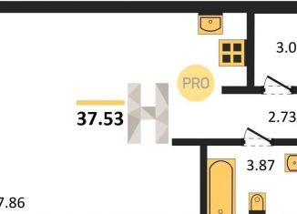 Продам квартиру студию, 37.5 м2, Новосибирск, улица Аэропорт, 88, ЖК Авиатор