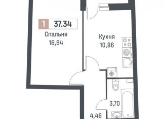 Продам однокомнатную квартиру, 36.1 м2, Ленинградская область