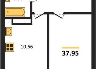 Продается 1-комнатная квартира, 38 м2, Новосибирск, метро Золотая Нива