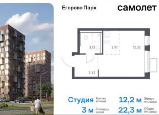 Продажа квартиры студии, 22.3 м2, посёлок Жилино-1