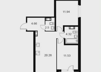 Продается 2-комнатная квартира, 57.7 м2, Санкт-Петербург