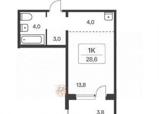 Продается квартира студия, 28.6 м2, Новосибирск, улица Сибиряков-Гвардейцев, 53/10, Кировский район