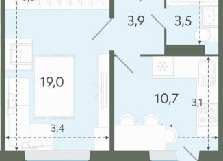 1-комнатная квартира на продажу, 37.1 м2, Новосибирская область, Спортивная улица, 37