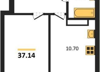 1-ком. квартира на продажу, 37.1 м2, Новосибирск, метро Золотая Нива