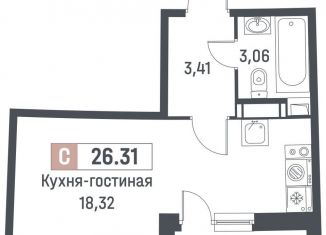 Продам квартиру студию, 24.8 м2, Ленинградская область