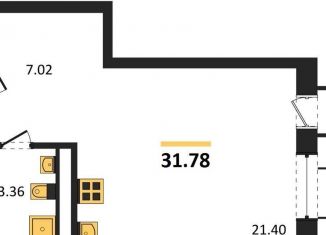 Продается квартира студия, 31.8 м2, Воронеж, Железнодорожный район, набережная Чуева, 7