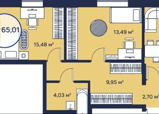 Продаю двухкомнатную квартиру, 65 м2, Тюмень, улица Менжинского, 60