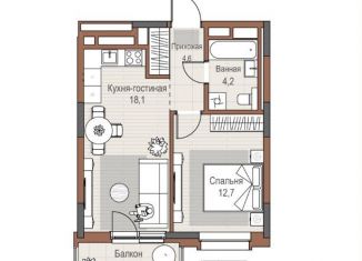 1-ком. квартира на продажу, 41 м2, Набережные Челны