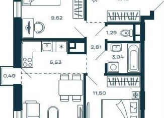 Продается 2-комнатная квартира, 53.7 м2, Красногорск