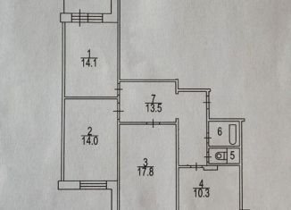 Сдаю трехкомнатную квартиру, 76 м2, Москва, улица Кулакова