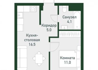 Продам однокомнатную квартиру, 37.5 м2, посёлок Западный, Спортивная улица