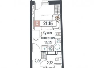 Продается квартира студия, 21.2 м2, Мурино