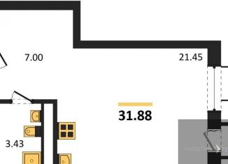 Продаю квартиру студию, 31.9 м2, Воронеж, Железнодорожный район, набережная Чуева, 7