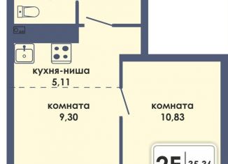 2-комнатная квартира на продажу, 35.4 м2, Пермь