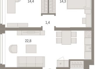 Продажа 3-комнатной квартиры, 76.7 м2, Тюменская область