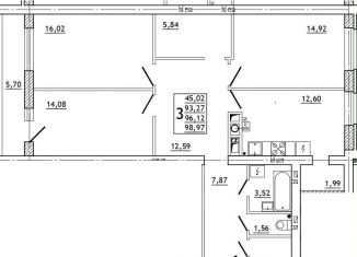 Продается 3-ком. квартира, 99 м2, Смоленская область