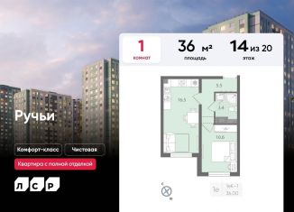 Продам 1-комнатную квартиру, 36 м2, Санкт-Петербург, метро Академическая