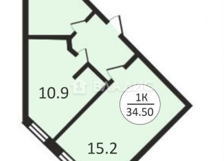 Продаю 1-ком. квартиру, 34.5 м2, Санкт-Петербург, Благодатная улица, 50, Московский район