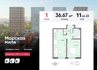 Продаю 1-комнатную квартиру, 36.7 м2, Санкт-Петербург, метро Проспект Ветеранов