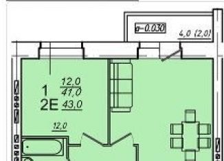 Продается 1-ком. квартира, 43 м2, Вологодская область, Северная улица, 36Г