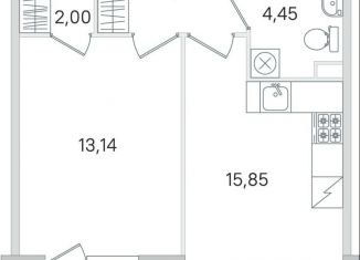 Продажа 1-ком. квартиры, 41.2 м2, Пушкин