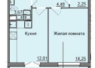 Продам 1-ком. квартиру, 40.6 м2, Киров, Октябрьский район, улица Романа Ердякова, 9