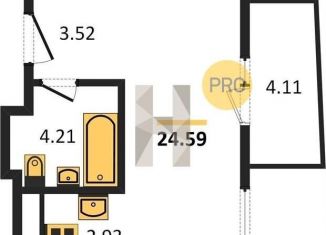 Продаю однокомнатную квартиру, 24.6 м2, Ростовская область