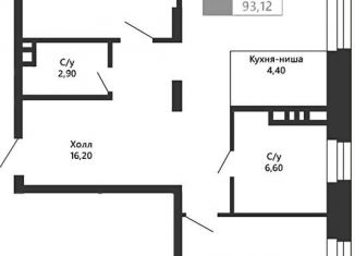 Продажа 2-ком. квартиры, 93.1 м2, Новосибирск, Заельцовский район, улица Аэропорт, 1/5