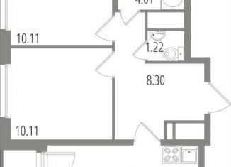 2-ком. квартира на продажу, 47.5 м2, посёлок Шушары, Пушкинская улица, 30