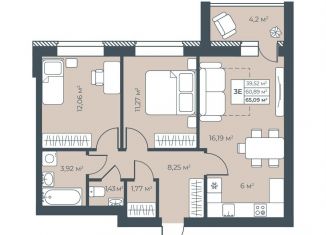 Продается 3-комнатная квартира, 65.1 м2, Выкса