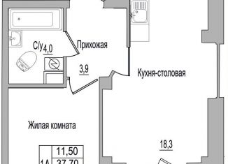 Продажа однокомнатной квартиры, 40.3 м2, Псковская область, улица Героя России Досягаева, 4