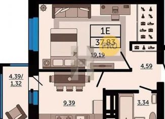 Продам 1-комнатную квартиру, 37.8 м2, Ростовская область