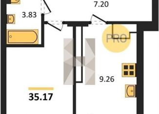 Продам однокомнатную квартиру, 35.2 м2, Батайск, ЖК Пальмира 2.0, улица Ушинского, 29к3