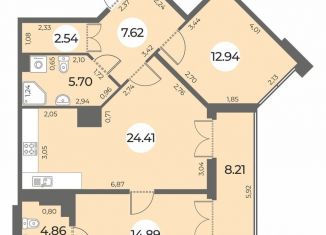 Продается 2-комнатная квартира, 74 м2, Санкт-Петербург, метро Автово