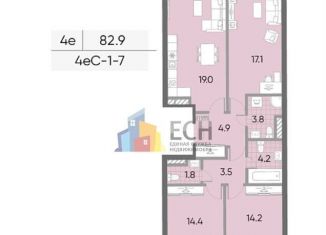 Продажа 3-ком. квартиры, 82.9 м2, Москва, Даниловский район, улица Архитектора Щусева, 5к1