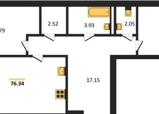 Продается двухкомнатная квартира, 76.3 м2, Павловск