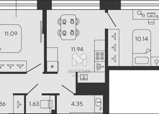 Продам 2-ком. квартиру, 47 м2, Санкт-Петербург, муниципальный округ Морской