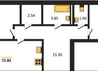 Продается двухкомнатная квартира, 72.8 м2, Павловск