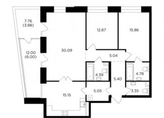 Продается трехкомнатная квартира, 111.9 м2, Москва, жилой комплекс Форивер, 7, ЖК Форивер