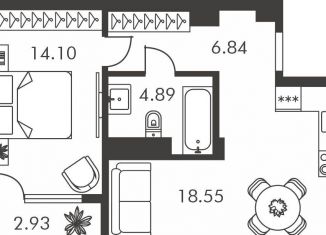 Продается 1-ком. квартира, 47.3 м2, Тула, Зареченский территориальный округ, улица Карпова, 103А