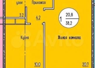 Продаю 1-ком. квартиру, 38.2 м2, Бурятия, микрорайон 140А, 17