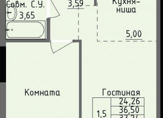 Продажа 1-ком. квартиры, 37.2 м2, Удмуртия, улица Луначарского