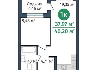 1-комнатная квартира на продажу, 38 м2, Тюмень, Краснооктябрьская улица, 8