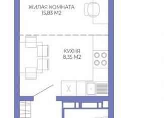 Квартира на продажу студия, 34.8 м2, Пенза, жилой комплекс Лугометрия, с13