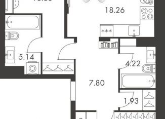 Продам 2-ком. квартиру, 73.8 м2, Тула, Зареченский территориальный округ, улица Карпова, 103А