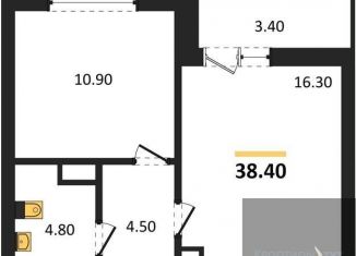 Продам однокомнатную квартиру, 38.4 м2, Воронеж, Центральный район, улица Шишкова, 140Буч3