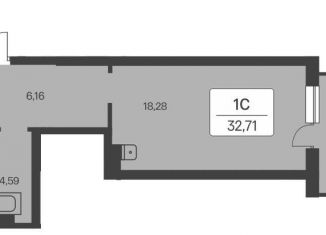 Квартира на продажу студия, 32.5 м2, Новосибирск, улица Зорге, 229/3