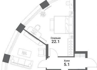 Продам 1-ком. квартиру, 55.4 м2, Москва, жилой комплекс Нагатино Ай-Ленд, к1, метро Технопарк