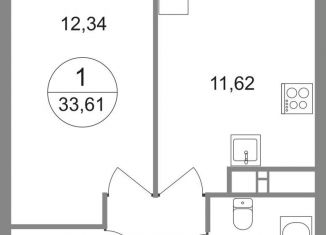 Продажа 1-комнатной квартиры, 33.6 м2, Балашиха, жилой квартал Новоград Павлино, к6